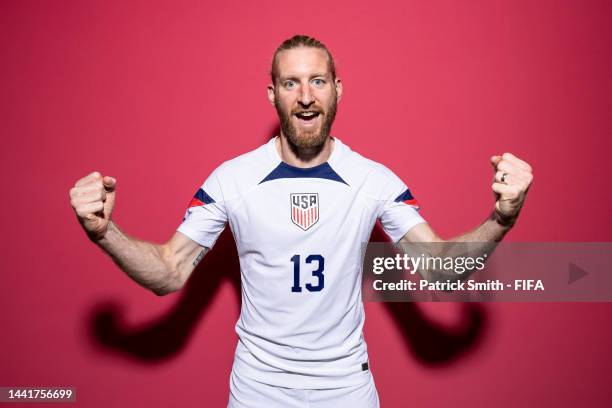 Tim Ream of United States poses during the official FIFA World Cup Qatar 2022 portrait session at on November 15, 2022 in Doha, Qatar.