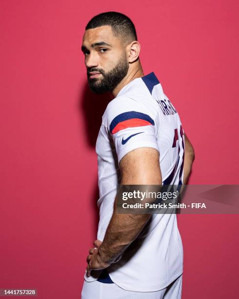 Cameron Carter-Vickers of United States poses during the official FIFA World Cup Qatar 2022 portrait session at on November 15, 2022 in Doha, Qatar.