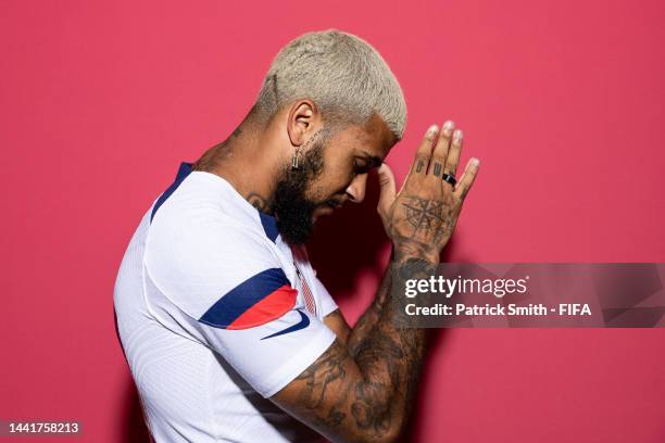 Deandre Yedlin of United States poses during the official FIFA World Cup Qatar 2022 portrait session at on November 15, 2022 in Doha, Qatar.