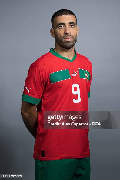 Hamdallah Abderrazak Hamdallah of Morocco poses during the official FIFA World ...