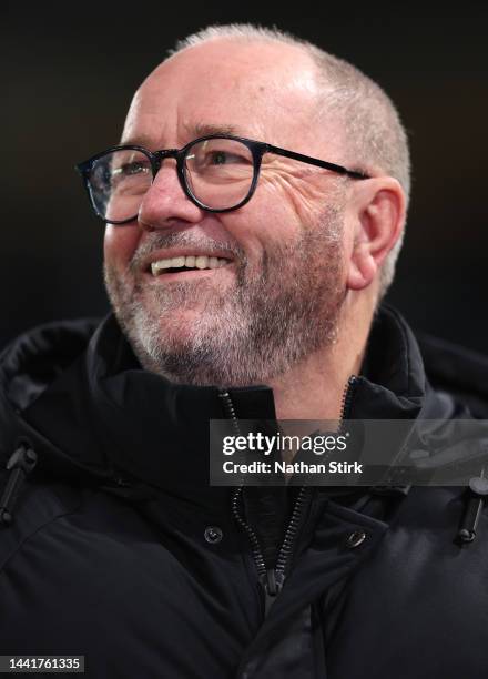 Torquay United manager Gary Johnson during the Emirates FA Cup First Round Replay match between Derby County and Torquay United at Pride Park on...