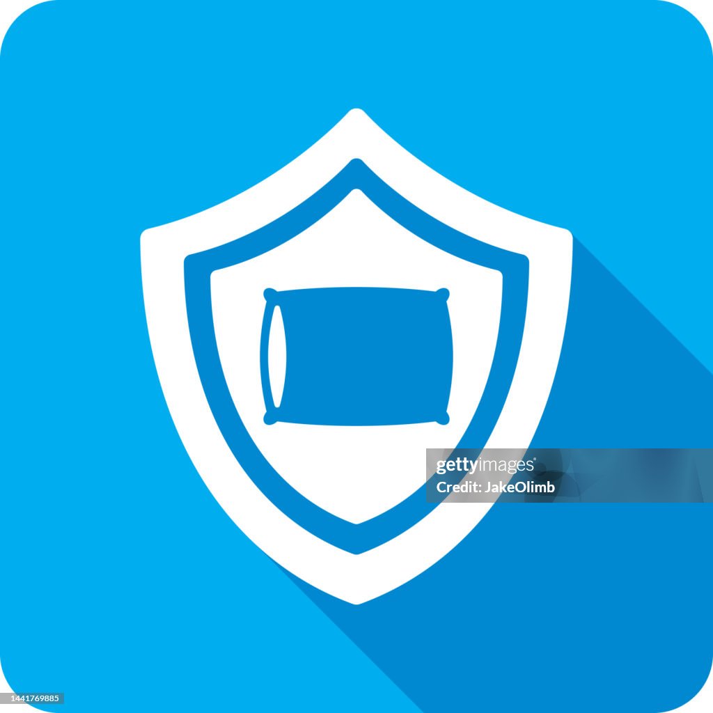 Shield Pillow Icon Silhouette