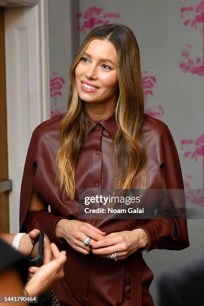 Jessica Biel attends Co-founders Jessica Biel and Jeremy Adams launch KinderMed at the Crosby Hotel on November 15, 2022 in New York City.