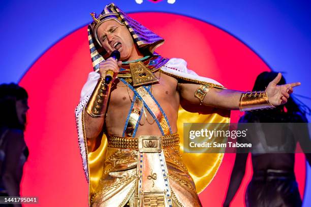 Shane Crawford during a media call for Joseph and the Amazing Technicolor Dreamcoat at Regent Theatre on November 16, 2022 in Melbourne, Australia.