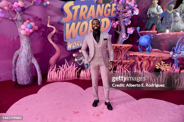 Lawrence Robinson attends the world premiere of Walt Disney Animation Studios' Strange World at El Capitan Theatre in Hollywood, California on...