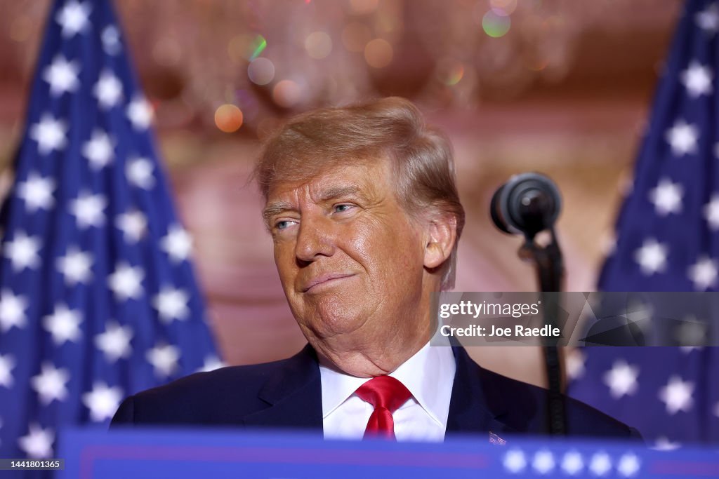 Former U.S. President Donald Trump Makes An Announcement At His Florida Home