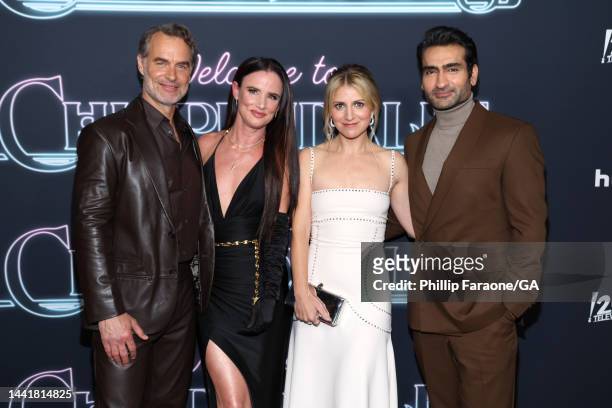 Murray Bartlett, Juliette Lewis, Annaleigh Ashford, and Kumail Nanjiani attend the Los Angeles premiere of Hulu's "Welcome to Chippendales" at...