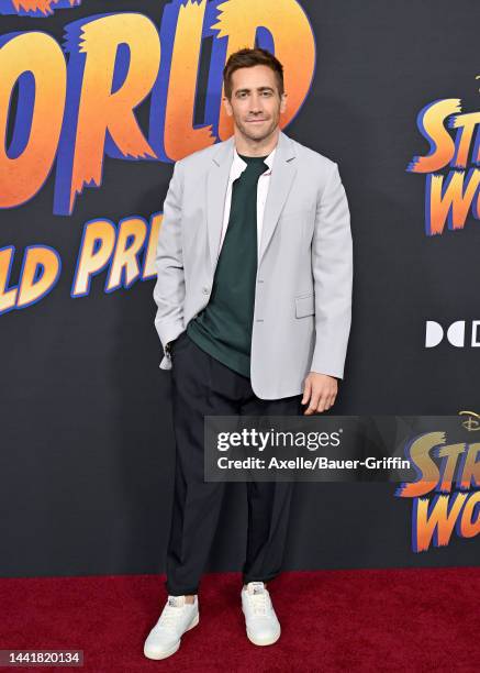 Jake Gyllenhaal attends Disney's "Strange World" Premiere at El Capitan Theatre on November 15, 2022 in Los Angeles, California.