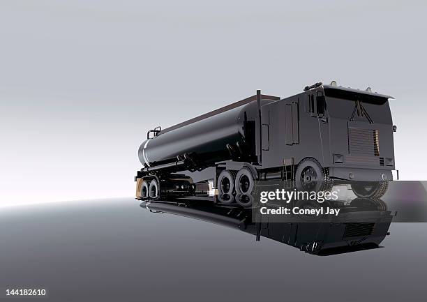 cgi oil tanker truck and trailer crude oil texture - llandysul stock pictures, royalty-free photos & images