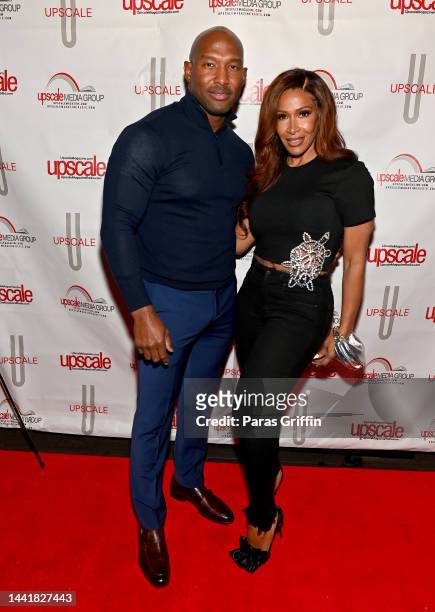 Television personalities Martell Holt and Sheree Whitfield attend Scale Up Business Mixer & Upscale Magazine Reveal Party on November 15, 2022 in...