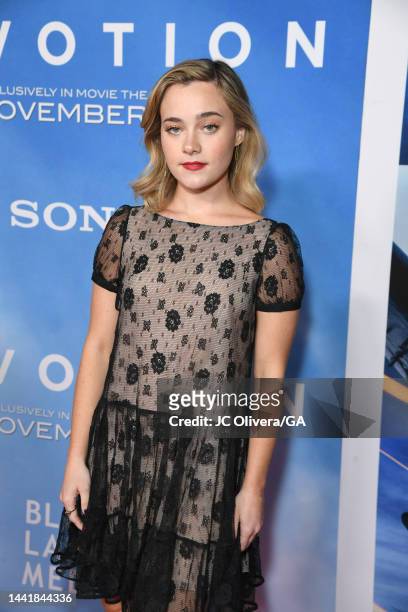 Lexi Simonsen attends the Los Angeles premiere of Sony Pictures' "Devotion" at Regency Village Theatre on November 15, 2022 in Los Angeles,...