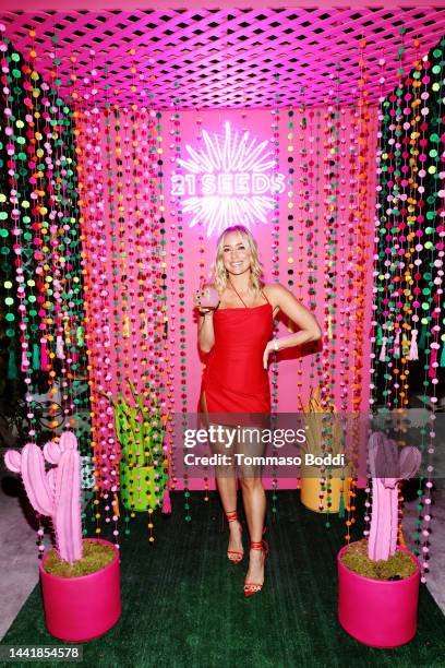Kristin Cavallari hosts 21Seeds Infused Tequila Cookbook Club Launch at Casita Hollywood on November 15, 2022 in Los Angeles, California.