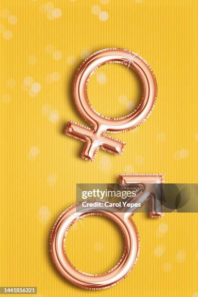 male female gender symbolsballoon - gender symbol stock pictures, royalty-free photos & images