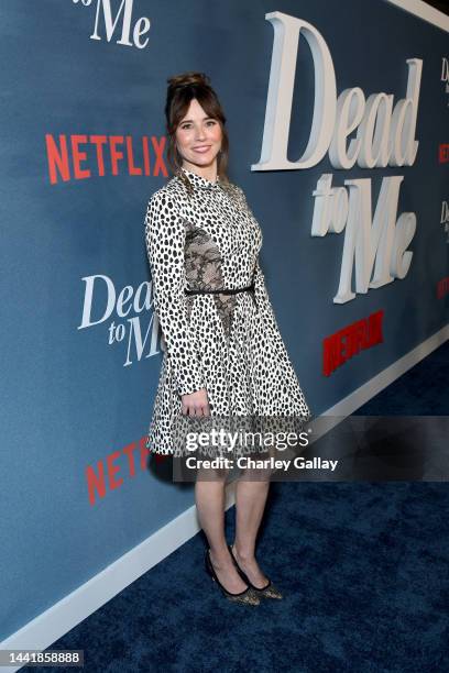 Linda Cardellini attends the Dead To Me S3 Premiere at TUDUM Theater on November 15, 2022 in Hollywood, California.