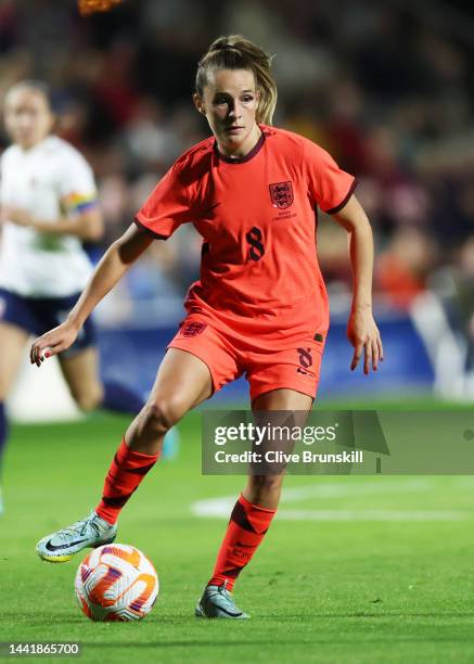 Ella Toone of England in action during the International Friendly between England and Norway at Pinatar Arena on November 15, 2022 in Murcia, Spain.