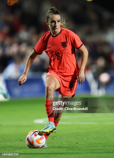 Ella Toone of England in action during the International Friendly between England and Norway at Pinatar Arena on November 15, 2022 in Murcia, Spain.