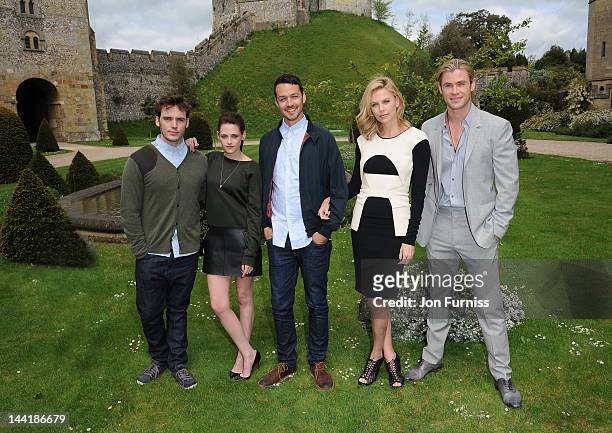 Sam Claflin, Kristen Stewart, Rupert Sanders , Charlize Theron and Chris Hemsworth attend the photocall to promote the film 'Snow White and the...