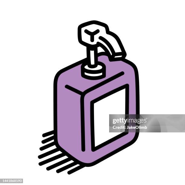 soap bottle doodle 6 - hand washing cartoon stock illustrations