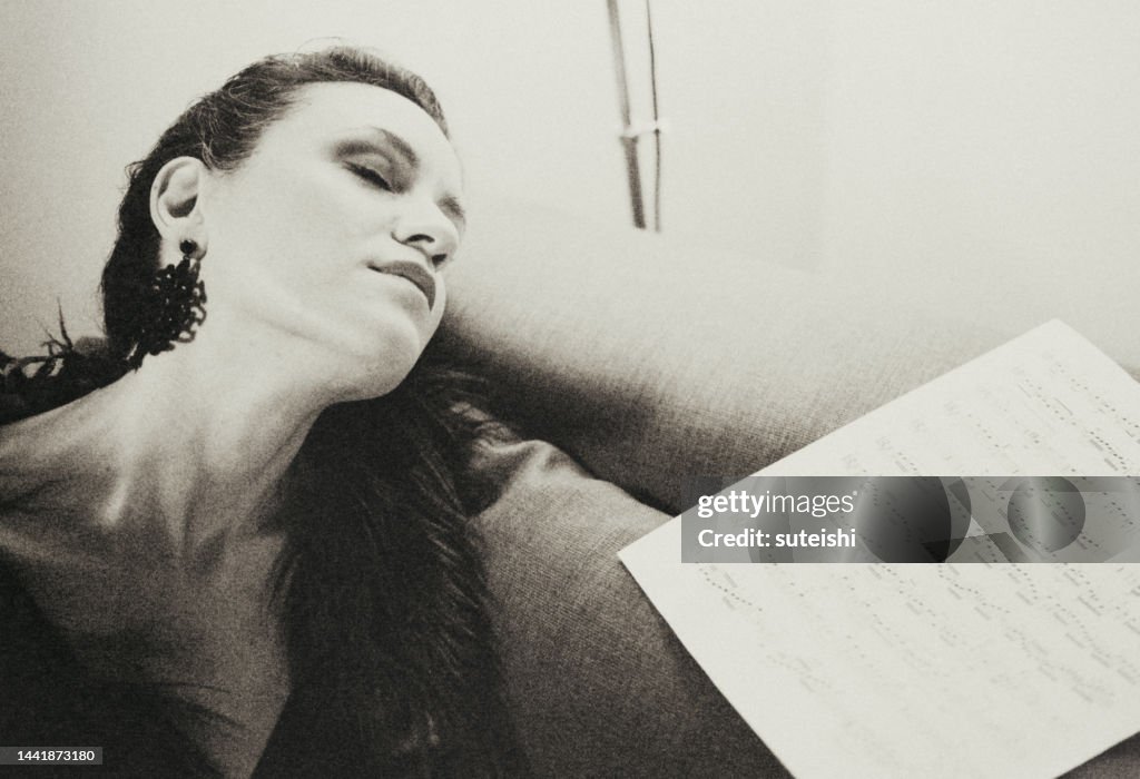 The female listener.