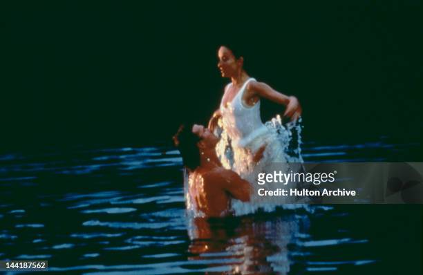 American actors Patrick Swayze and Jennifer Grey star in the film 'Dirty Dancing', 1987.