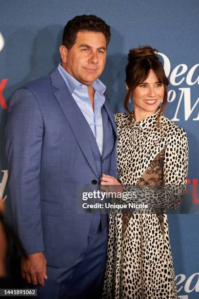 Linda Cardellini with husband attends Netflix's "Dead to Me" Season 3 Premiere at Netflix Tudum Theater on November 15, 2022 in Los Angeles,...