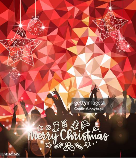 new year celebration post - man wrapping presents stock illustrations