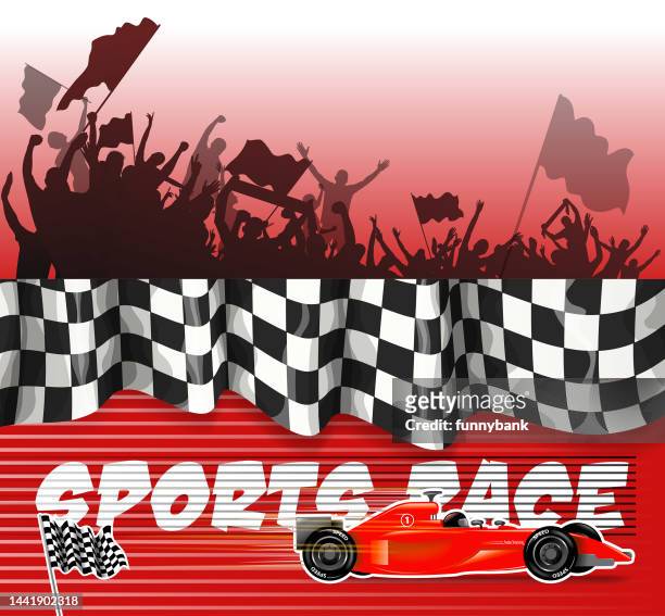 ilustrações de stock, clip art, desenhos animados e ícones de race line final - florida cup