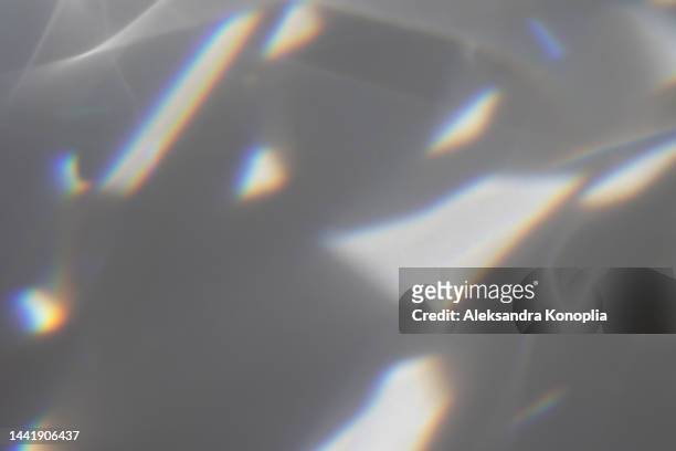 dreamy surreal rainbow crystal disco ball light refraction texture overlay effect - プリズム　レンズ ストックフォトと画像