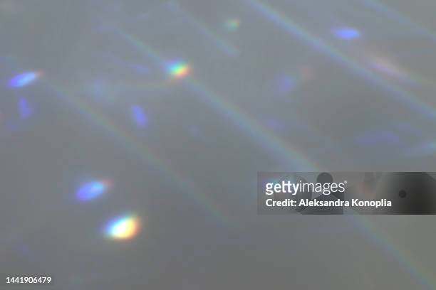 dreamy surreal rainbow crystal disco ball light refraction texture overlay effect - プリズム　レンズ ストックフォトと画像