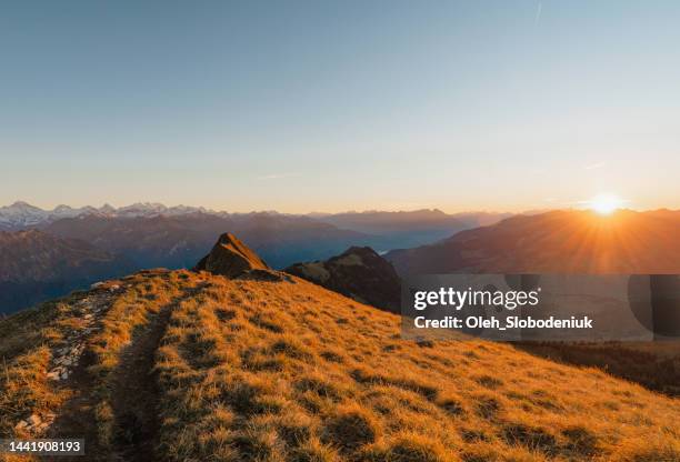 scenic view of swiss alps in autumn - asia landscape stock pictures, royalty-free photos & images