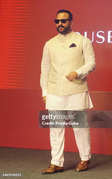 Saif Ali Khan attends the grand opening of his own brand store 'House of Pataudi' on November 16, 2022 in Mumbai, India