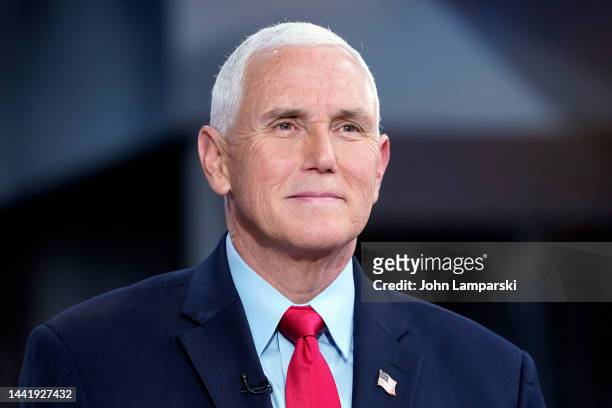Former Vice President Mike Pence visits "Fox & Friends" at Fox News Channel studios on November 16, 2022 in New York City.