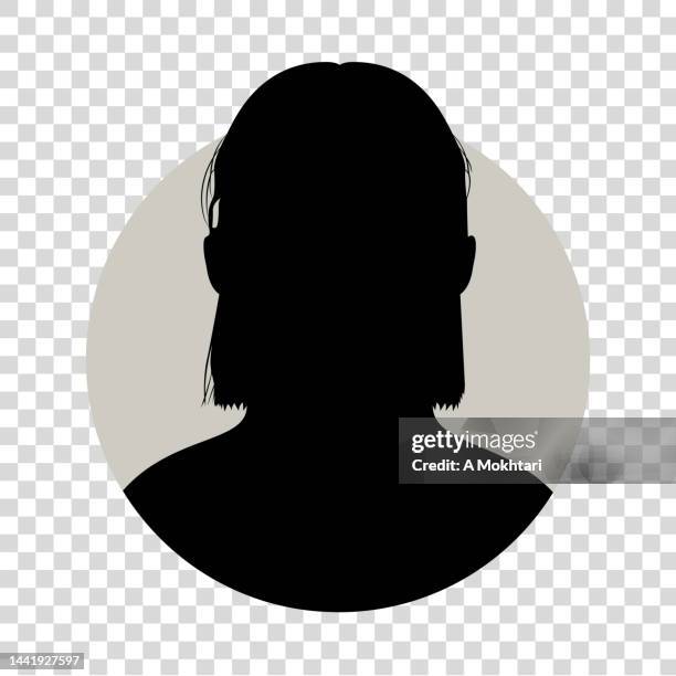 woman avatar icon on transparent background. - circle of heads stock illustrations