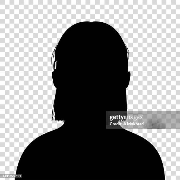 woman avatar icon on transparent background. - computer no face stock illustrations