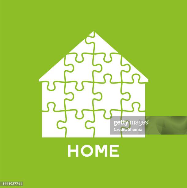 housing solution - flat roof stock illustrations
