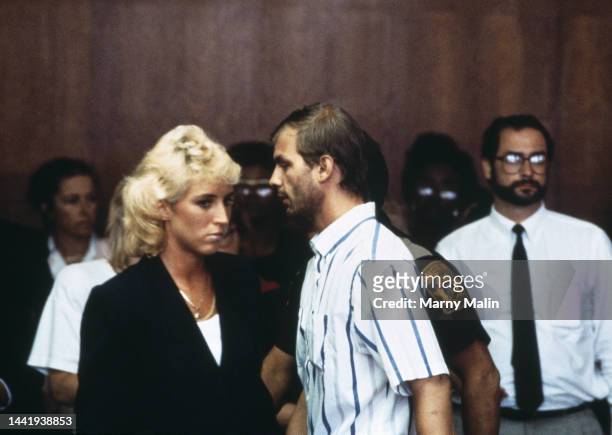 American serial killer Jeffrey Dahmer and his lawyer Wendy Patrickus. The American serial killer and sex offender Jeffrey Dahmer, aka The Butcher of...