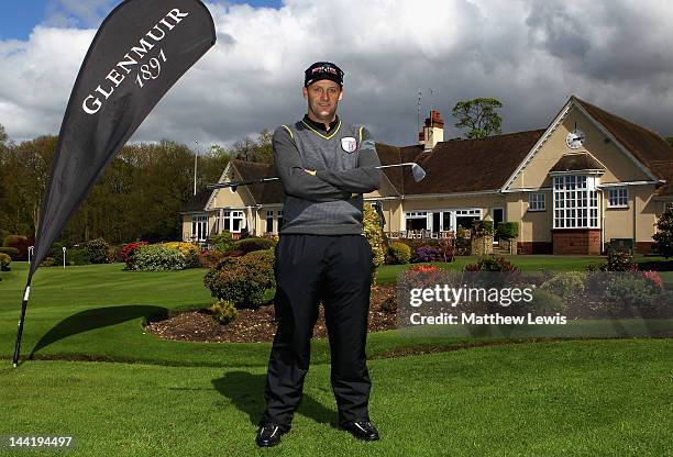 Paul Streeter of Lincoln Golf Centre poses after winning the Glenmuir PGA Professional Championship Midland Region Qualifier at Little Aston Golf...