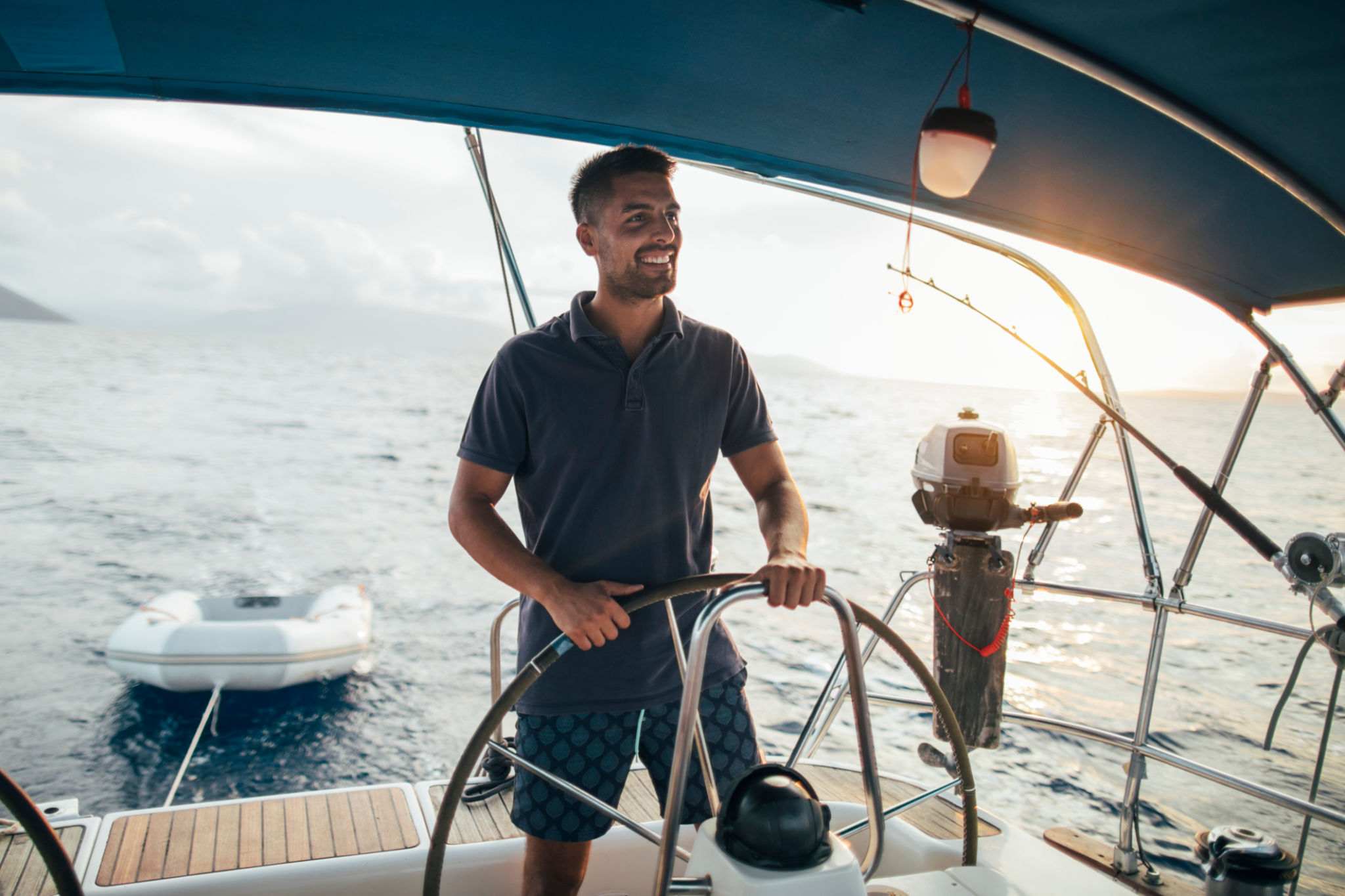 happy boat owner