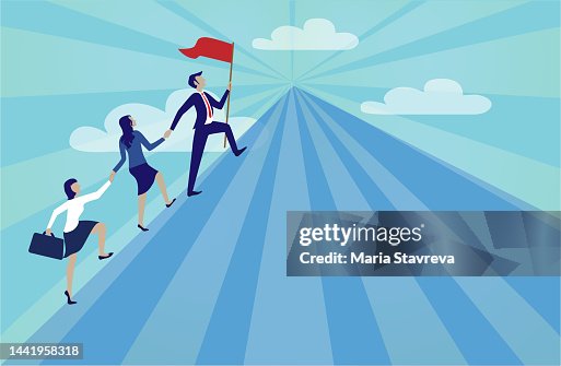 Pattern Team Business Team Leadership And Success Concept High-Res Vector Graphic ...