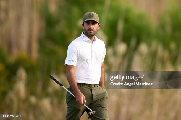 Joel Stalter of France looks on the 16th hole during the Day Six of the Final Stage of Qualifying School at Lakes Course, Infinitum on November 16,...