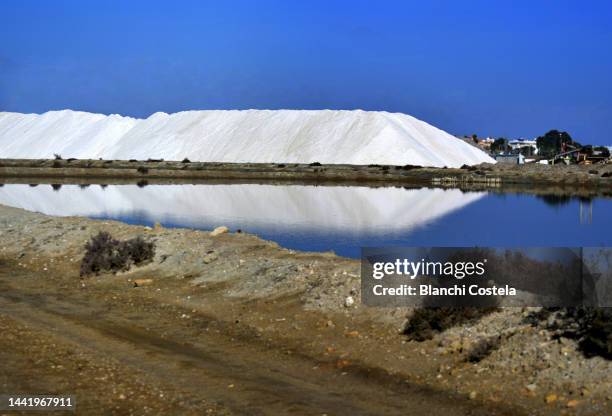 salt flats in puerto real in cadiz spain - salt flats stock-fotos und bilder