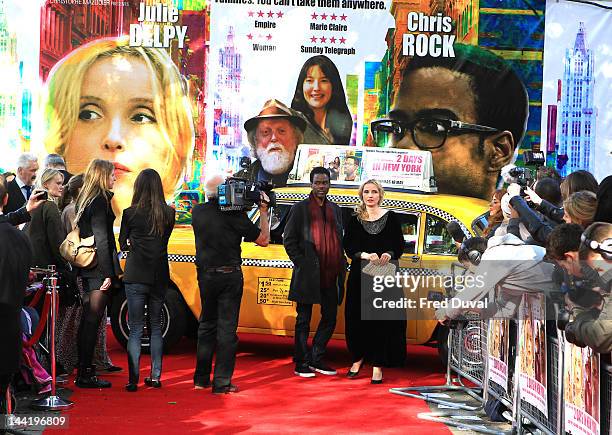 Julie Delpy and Chris Rock attend the premiere of '2 Days In New York' at Odeon, kensington on May 11, 2012 in London, England.