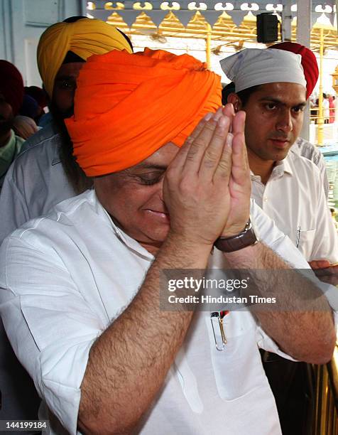 Union Rural Development Minister Jairam Ramesh after paying obeisance at the Harmandar Sahib on May 11, 2012 in Amritsar, India. Rural Development...