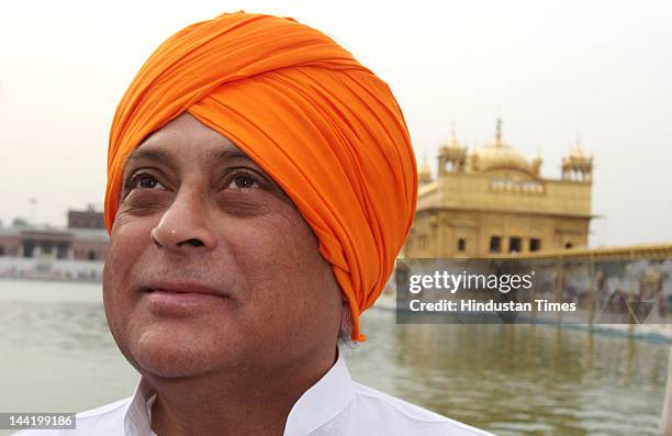 Union Rural Development Minister Jairam Ramesh after paying obeisance at the Harmandar Sahib on May 11, 2012 in Amritsar, India. Rural Development...