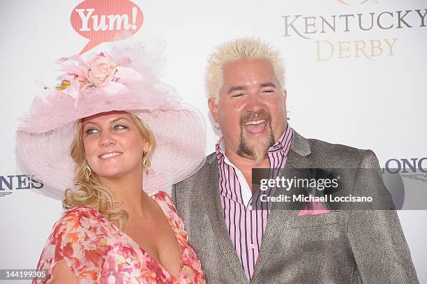 Personality Guy Fieri and Lori Fieri attend the 138th Kentucky Derby at Churchill Downs on May 5, 2012 in Louisville, Kentucky.