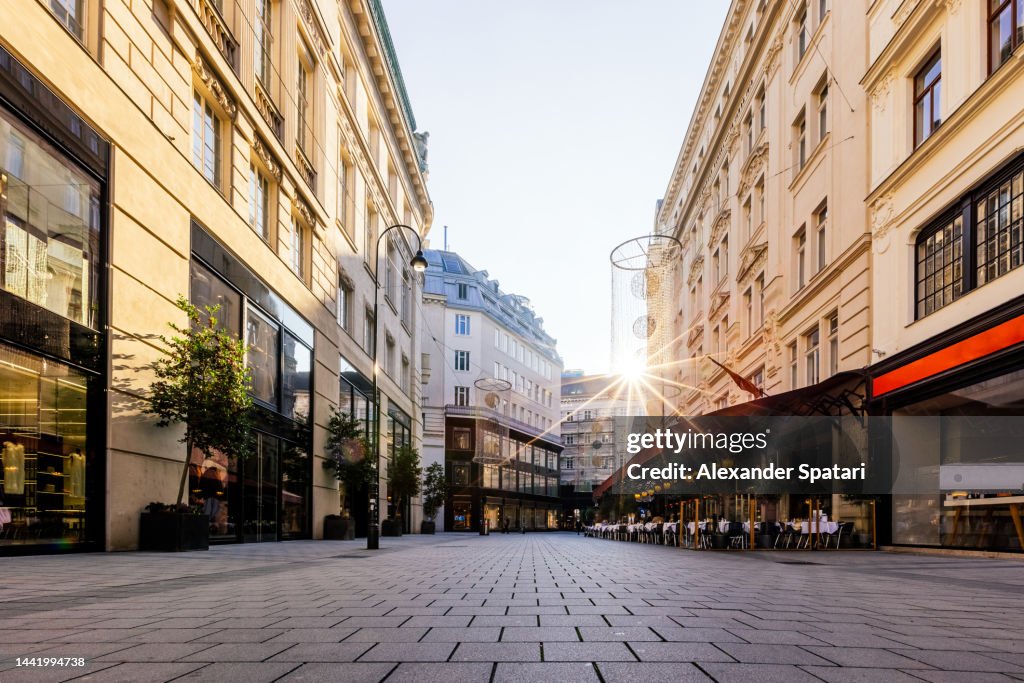 Morning in Vienna old town, Austria