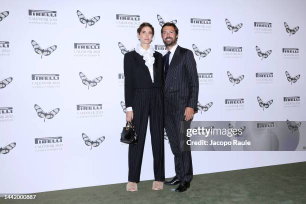 Nicole Moellhausen and Giovanni Tronchetti Provera attend the Calendario Pirelli 2023 Presentation at Pirelli HangarBicocca on November 16, 2022 in...