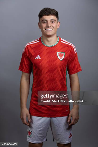 Daniel James of Wales during the official FIFA World Cup Qatar 2022 portrait session on November 16, 2022 in Doha, Qatar.