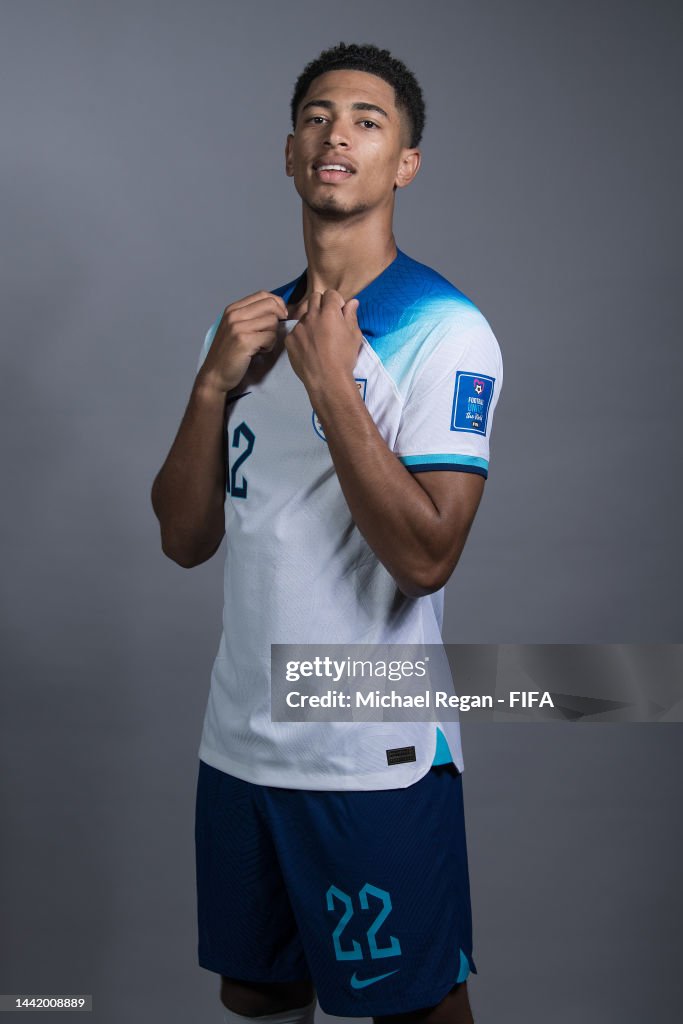 Jude Bellingham Of England Poses During The Official FIFA World Cup jude-bellingham-of-england-poses-during-the-official-fifa-world-cup