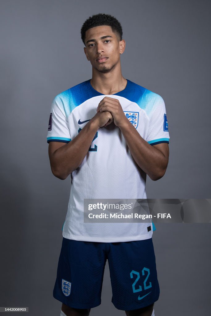 Jude Bellingham Of England Poses During The Official FIFA World Cup jude-bellingham-of-england-poses-during-the-official-fifa-world-cup